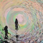 SOLD_“Holiday Fluo” -acrylic on canvas, 80x80cm.