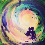 SOLD_ “The Golden Hour” – acrylic on canvas, 80x80cm.