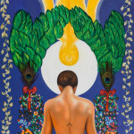 Linistea nobila, ulei pe panza& pana de paun, 2018, (130x70cm),
Sunt 14 intrebari fara raspuns:
Este lumea eterna?
Sau nu?
Sau ambele?
Sau niciuna?
Este lumea finita?
Sau nu?
Sau ambele?
Sau niciuna?
Este sinele identic cu corpul? …sau e diferit de corp?
Sufletul mai exista dupa moarte?
Sau nu?
Sau ambele?
Sau niciuna?
Noble Silence, oil on canvas& peacock feather, 2018, (130x70cm)
There are 14 unanswered questions:
Is the world eternal?
Or not?
Or both?
Or neither?
Is the world finite?
Or not?
Or both?
Or neither?
Is the self identical with the body? …or is it different from the body?
Does the soul exist after death?
Or not?
Or both?
Or neither?