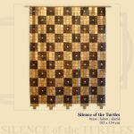 SILENCE OF THE TURTLES_ 17 kg _183x154cm_2009_ EUR 7.000 SILENCE OF THE TURTLES 183x154cm EUR 7,000.00, 17 kg, Imagine Silence as a state of the soul which possesses inner peace, as an immeasurable undisturbed lake. Continue to imagine how the common well becomes an individual goal, how the equilibrium and stability appears, how the harmony becomes quiet ... how all the elements are in complete harmony, imagine the harmony becomes your own interest. Can you imagine…?