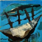 Barcă Delta Dunarii_Boat Danube Delta_25cm:25cm_EUR 230.00