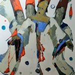 Dervish cu Mierla si 4 fețe_ Dervish with blackbird and 4 faces_150cm:120cm_EUR 6,400.00