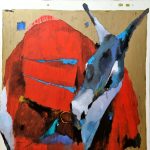 SOLD_Măgăruș roșu_Red Donkey_ 100cm:100cm_EUR 3,700.00