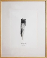 20_Forever Lost 02_feather_Watercolor and ink on paper, framed, 63×51