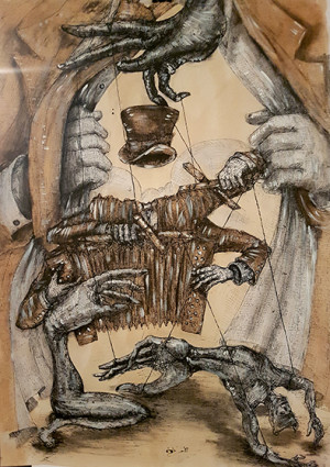 13-Un nou vis al lui Mircea, care ne duce in lumea Papusarului, care Papusar misca insasi Lumea./
Another one of Mircea’s dreams, which takes us in the world of the Puppet Master, who moves the entire world.
