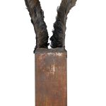 “Aripi”/ “Wings” Dimensiuni/ Dimensions: Total: 250cm H/ 50cm L/ 50cm l - metal sculpture, Wings: 150cm H/ 50 cm L/ 50 cm l Base: 100H/ 50 cm L/50 cm l/
Mâinile copiilor care se joacă s-au transforamt datorita luminii in aripi care vorbesc despre desprinderea de pământ, despre înălțare, despre personajele înaripate din mitologie, basme și povești, despre visele copilariei pe care, ca adulti, unii reusim sa le transpunem in realitate./
The hands of the playful children transformed with the help of light in wings that talk about the detachment of the earth, about the elevation, about the winged characters from mythology, stories and fairy tales, about the dreams of childhood that, as adults, some manage to translate into reality.