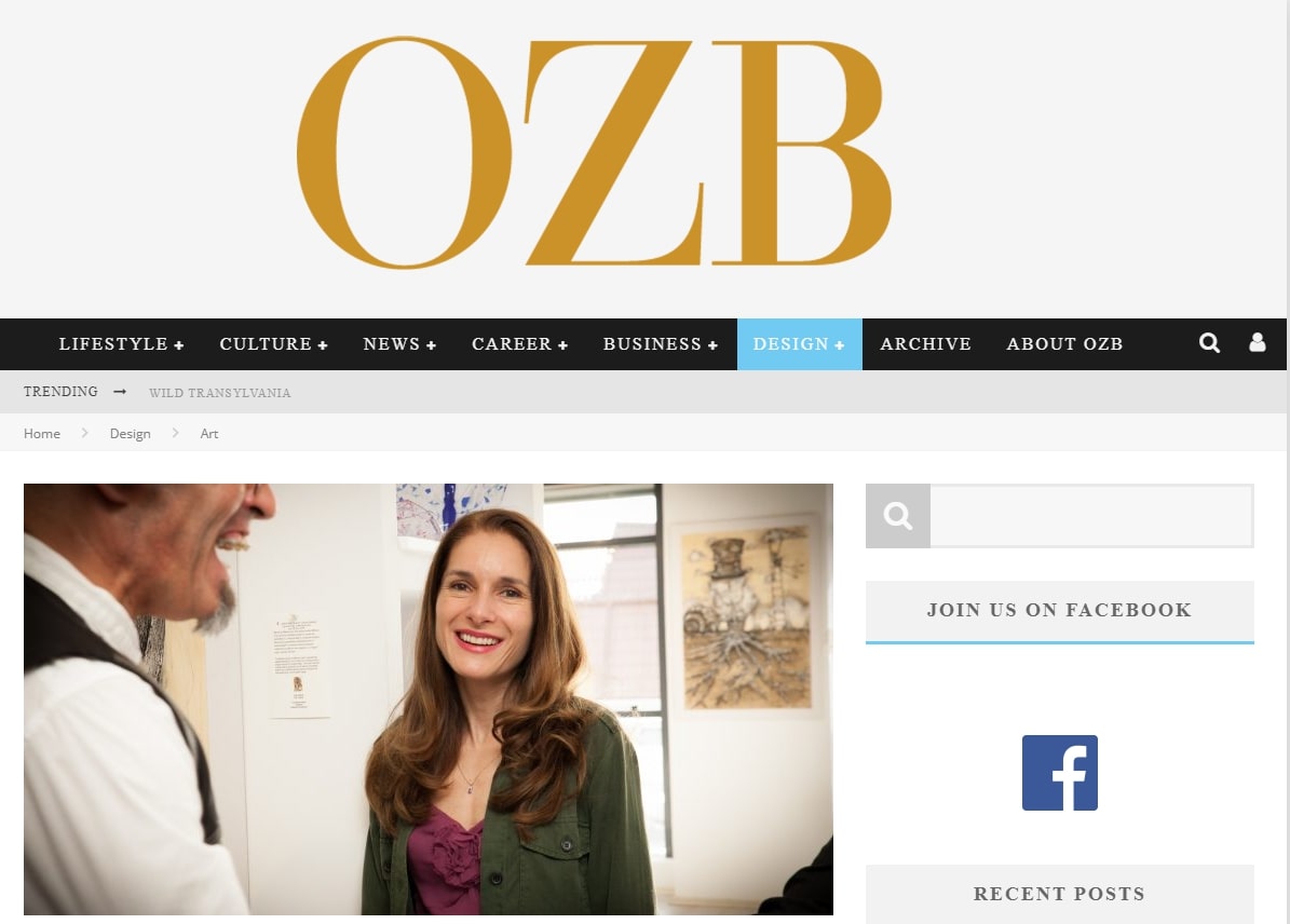 OZB Magazine – From Financial Consultant To Gallerist: An Interview with Oana Visoiu Cutucache – October 2019